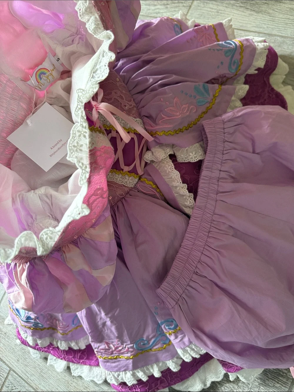 NWT-Bitty bundle of joy- Tangled Princess Dress-Up Costume for Kids
